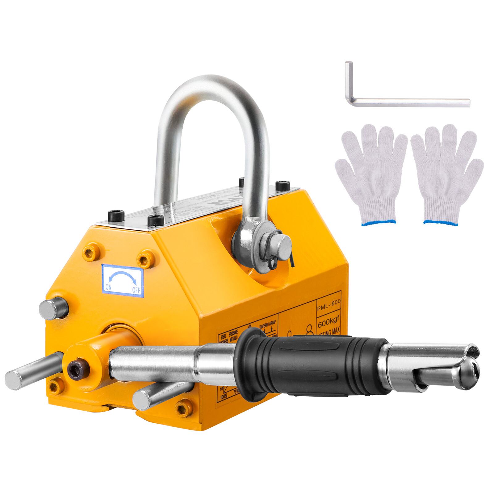 VEVOR Permanent Magnetic Lifter Lifting Magnet 1320 lbs/600 kg Neodymium Hoist