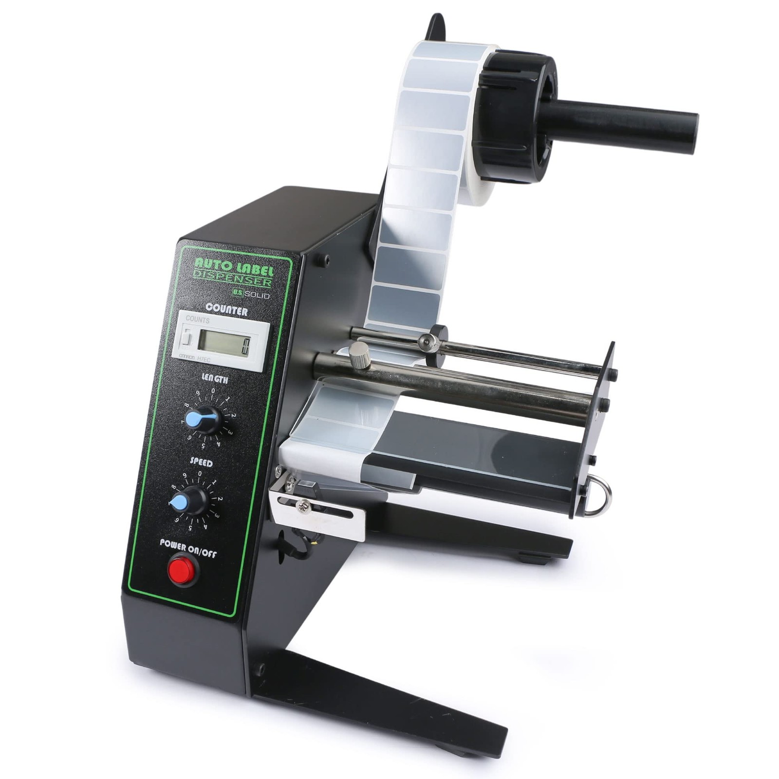 U.S. Solid Automatic Label Dispenser 5.51 in Width Opaque Labels Counter