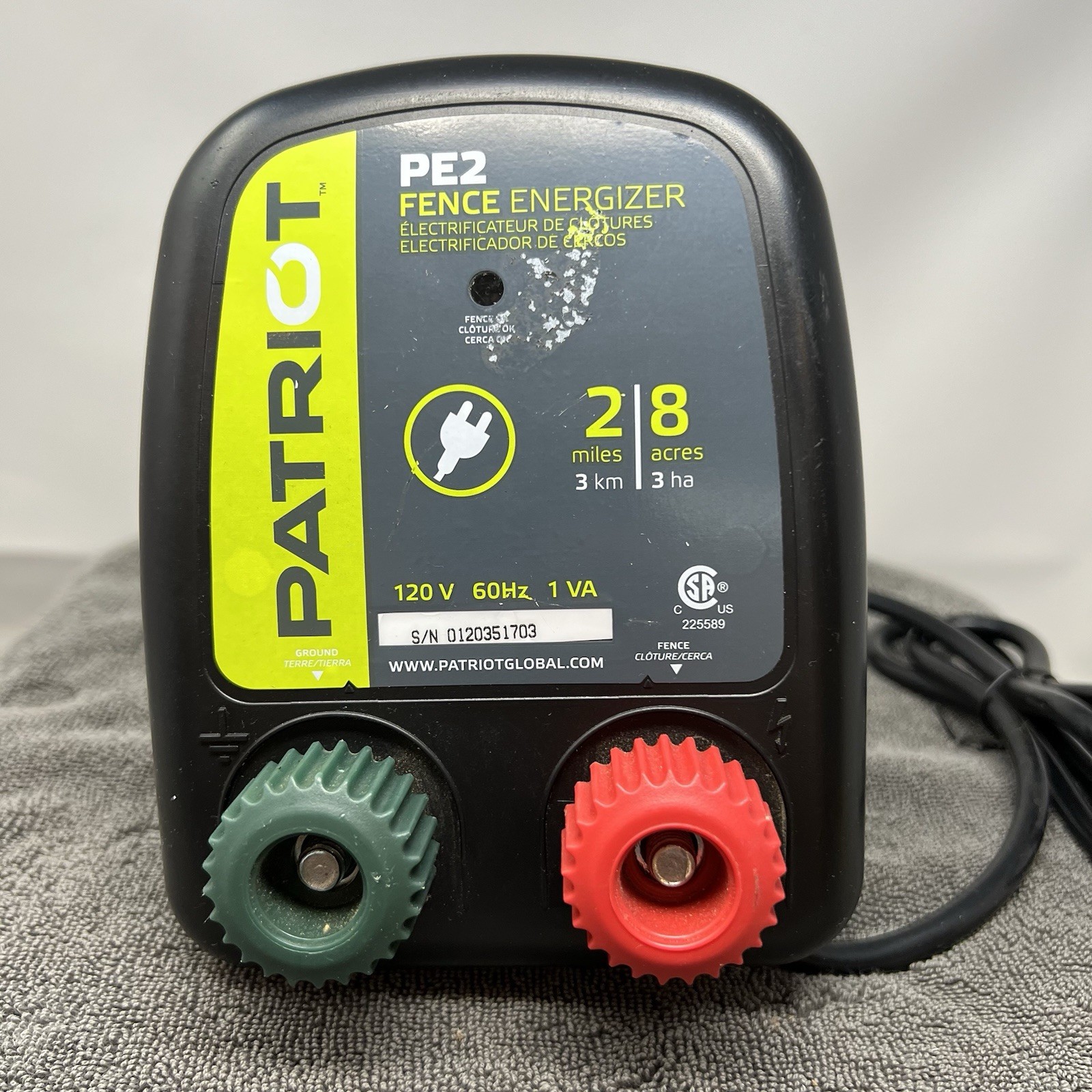 Patriot PE2 Electric Fence Energizer Pre-owned