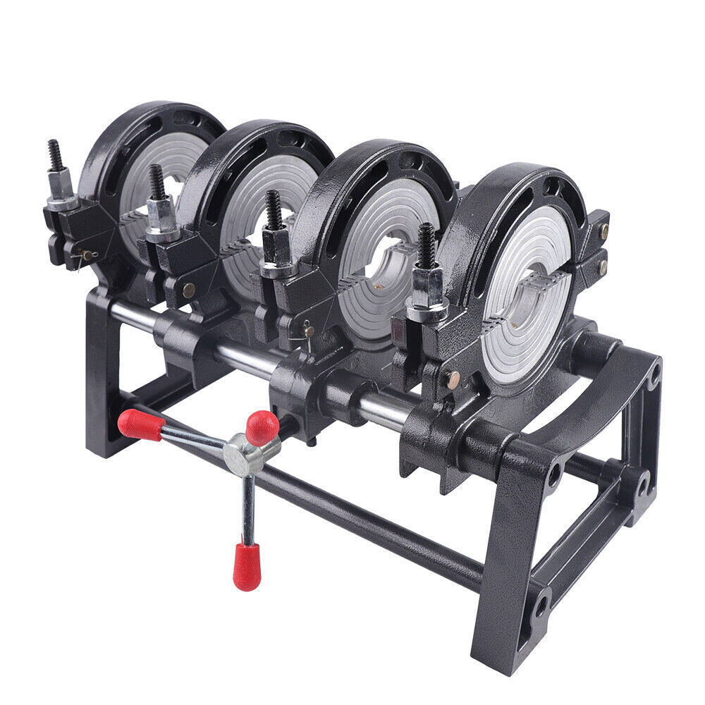 HDPE PP PE Butt Fusion Welding Machine Manual Piping Pipe Fusion Welder 4 Clamps