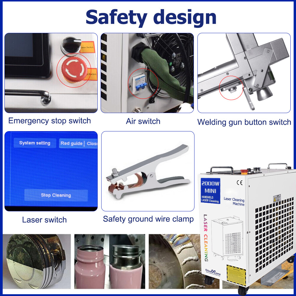 1500W Laser Rust Removal Laser Cleaning Machine Remove Oil Paint Industrie US