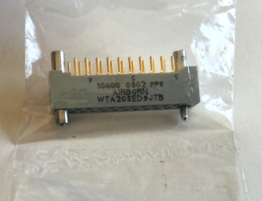 AIRBORN 1 PC WTA20SED9JTB 20 GOLD PIN CONNECTOR. NOS SEALED PKG
