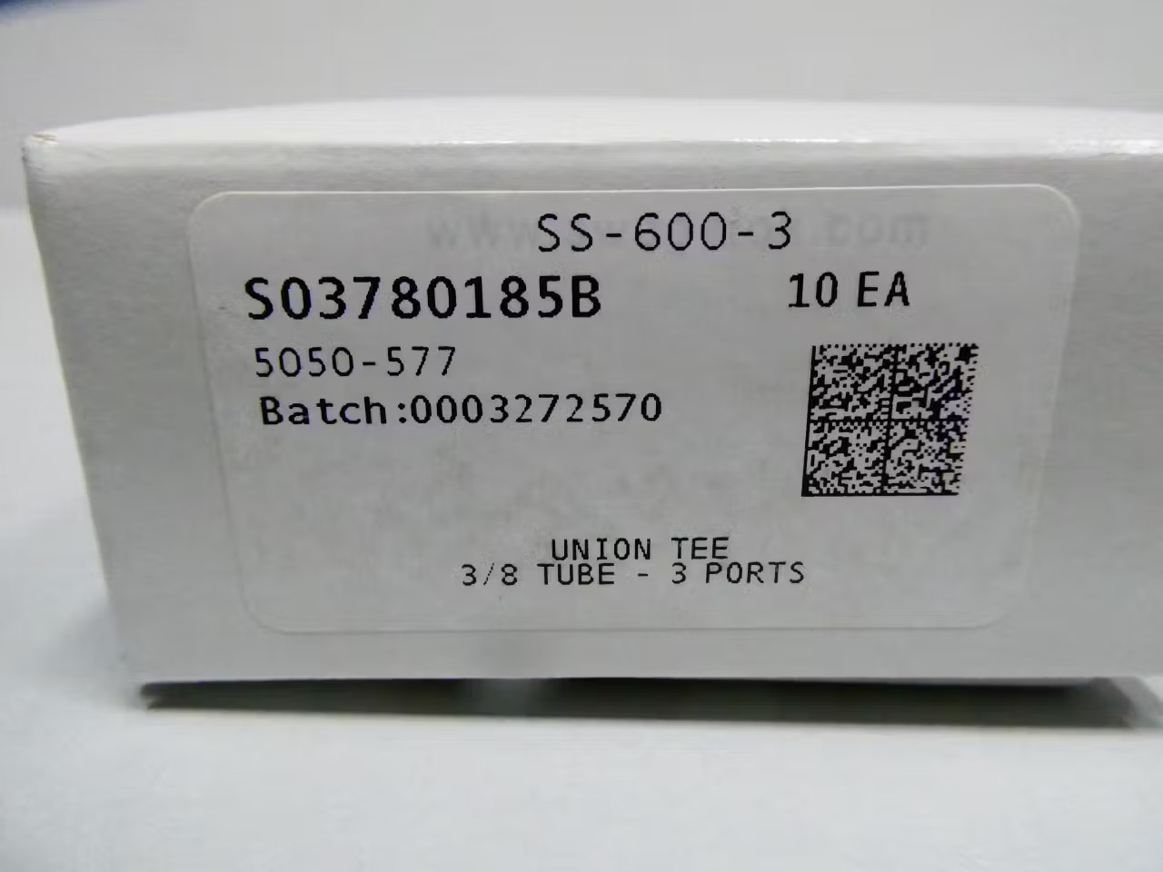 Box Of 100 Swagelok SS-600-3 Stainless Union Tee 3/8in Tube