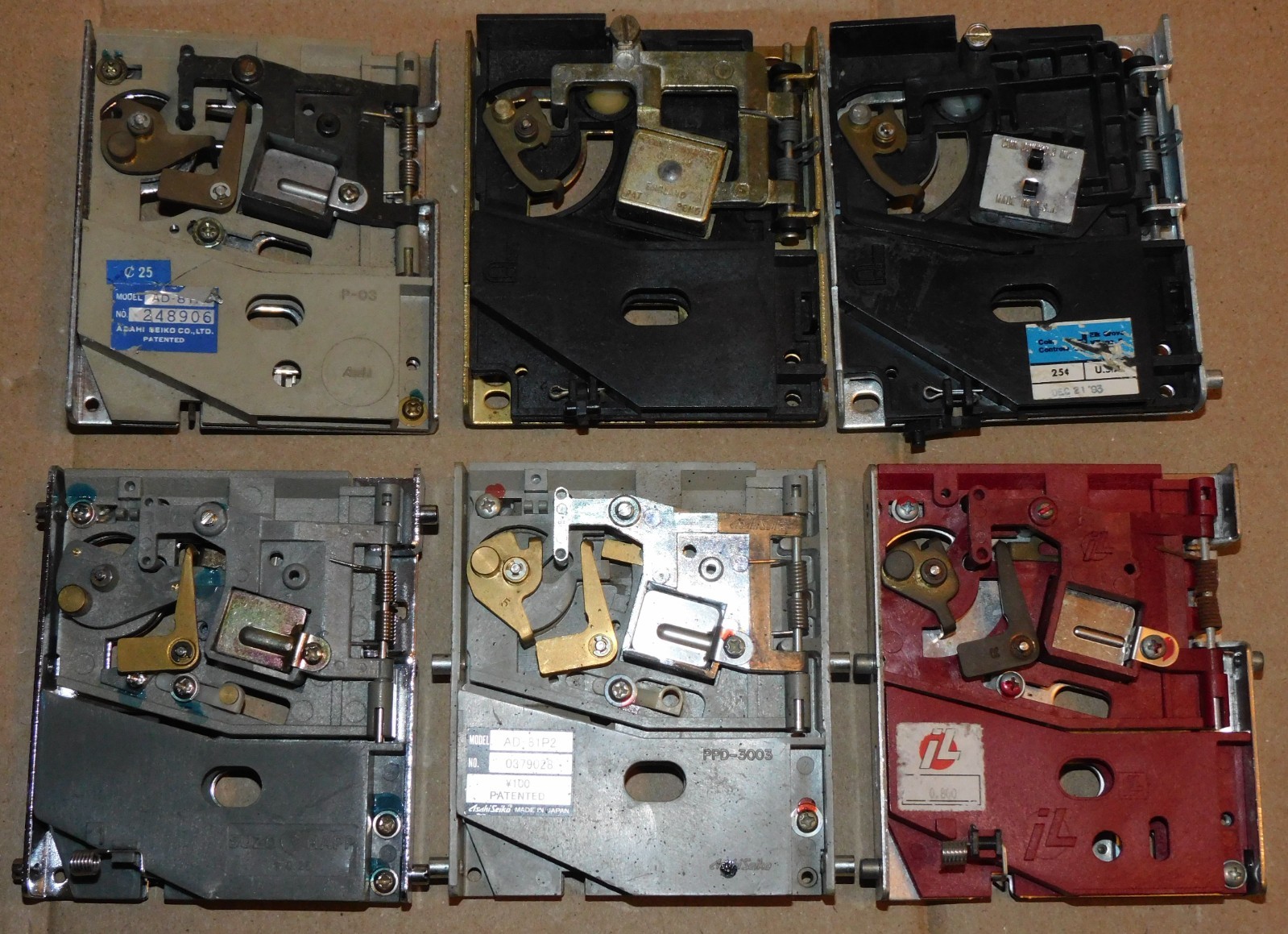 Mixed Lot of 6 Quarter Mechanism IL Asahi Seiko