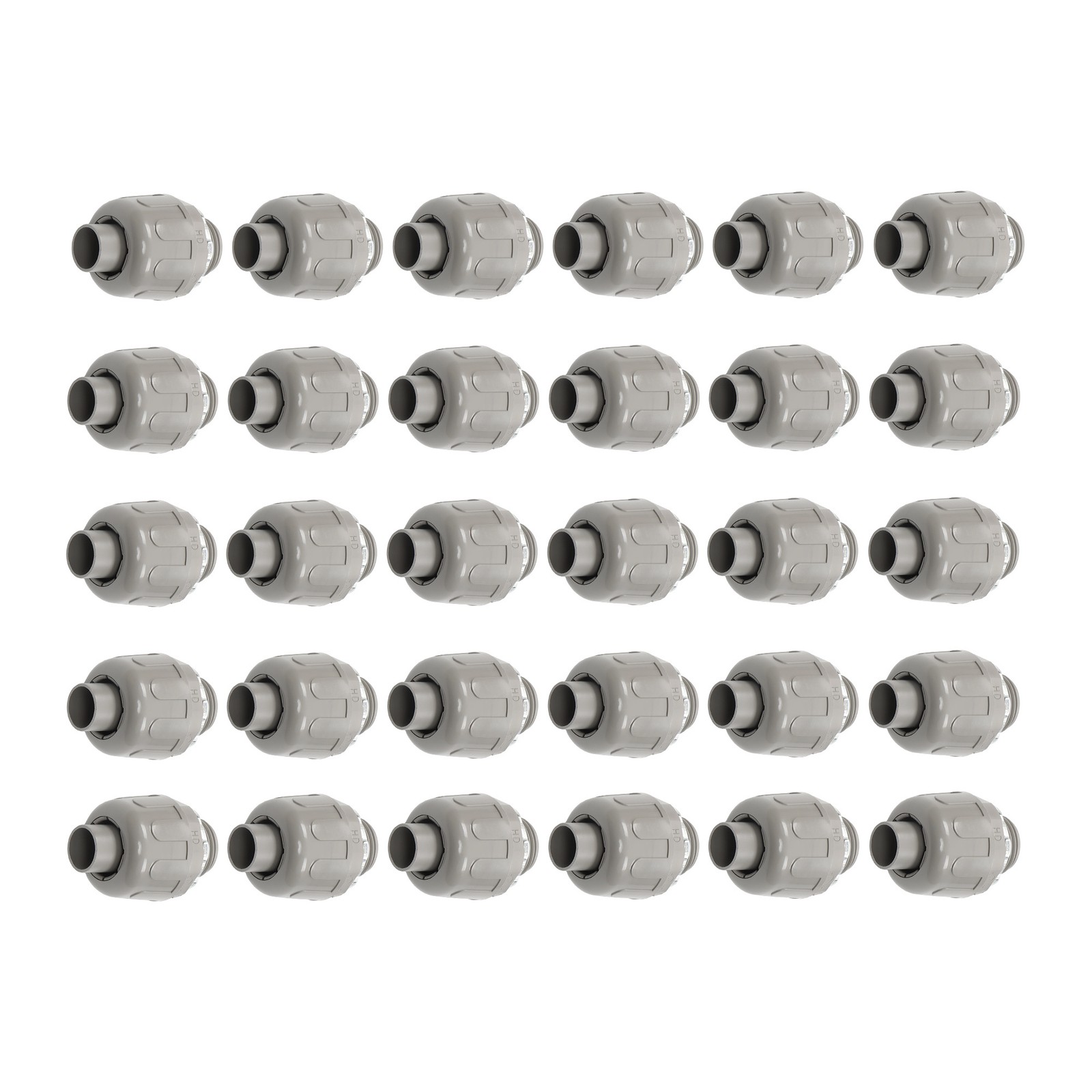 30 Pcs 1/2 Inch Liquid Tight Connector PVC Electrical Conduit Fittings Straight