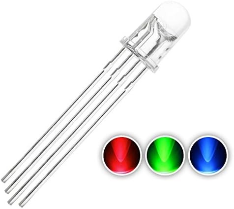 5mm RGB Multicolor LED Diode Lights Common Cathode Clear Round Transparent 3