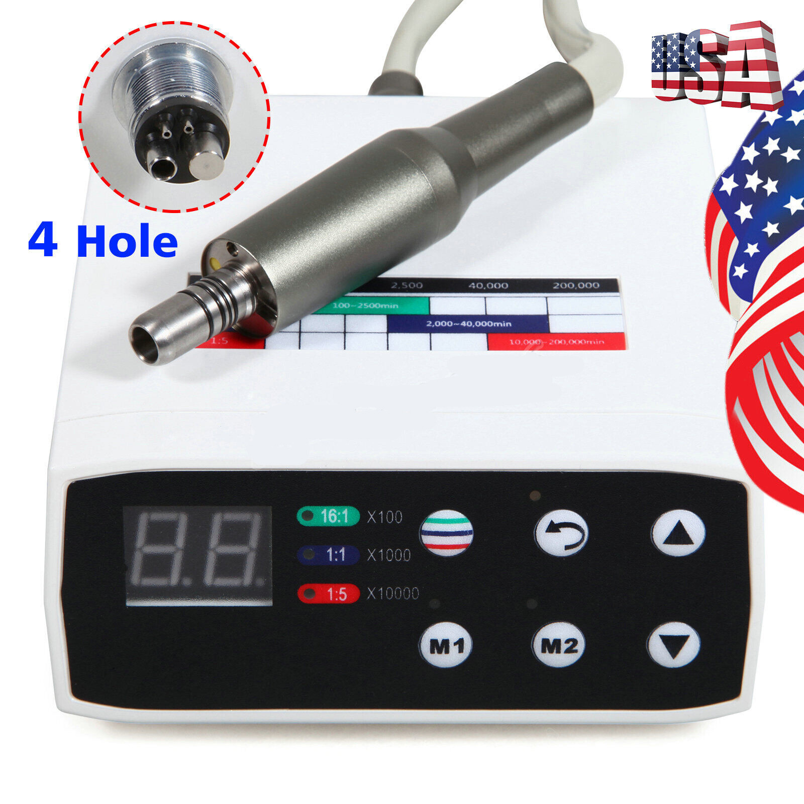 NSK Style Dental Brushless LED Electric Micro Motor 4 Hole Internal 1:1/16:1/1:5