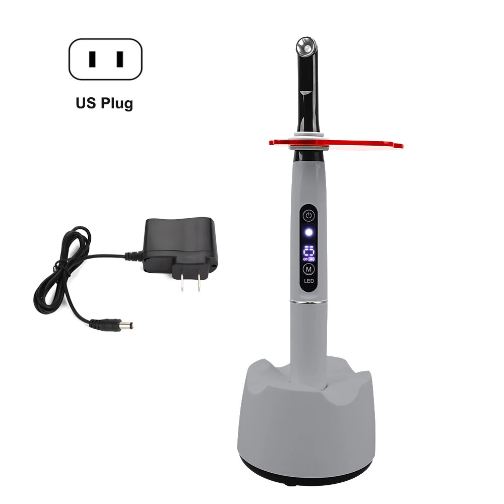 Dental Wireless LED Curing Light 1s/2mm Resin Curing Machine 800-2400 mW/cm² New