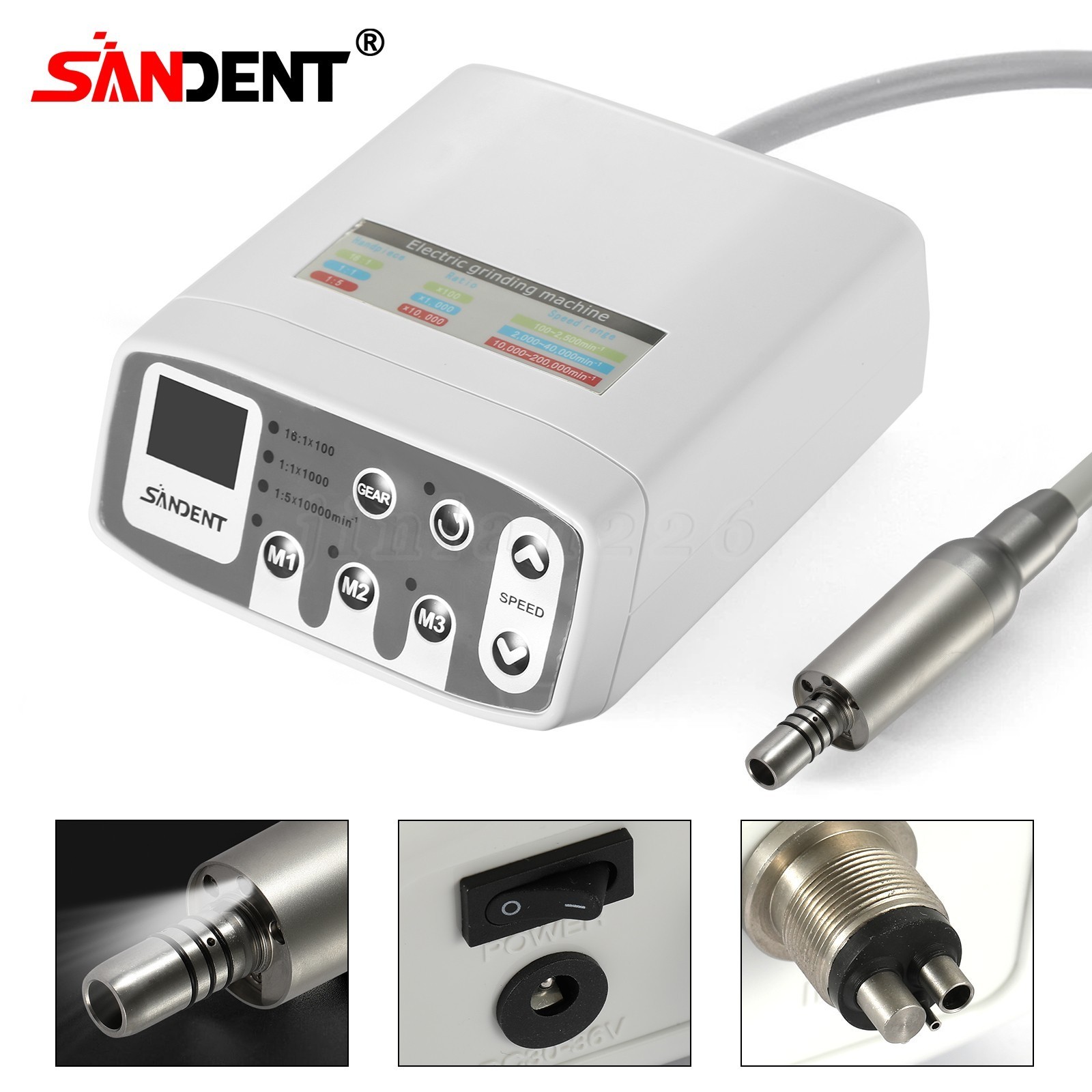 NSK Style Dental Brushless LED Electric Micro Motor/1:5 Increasing Handpiece UPS