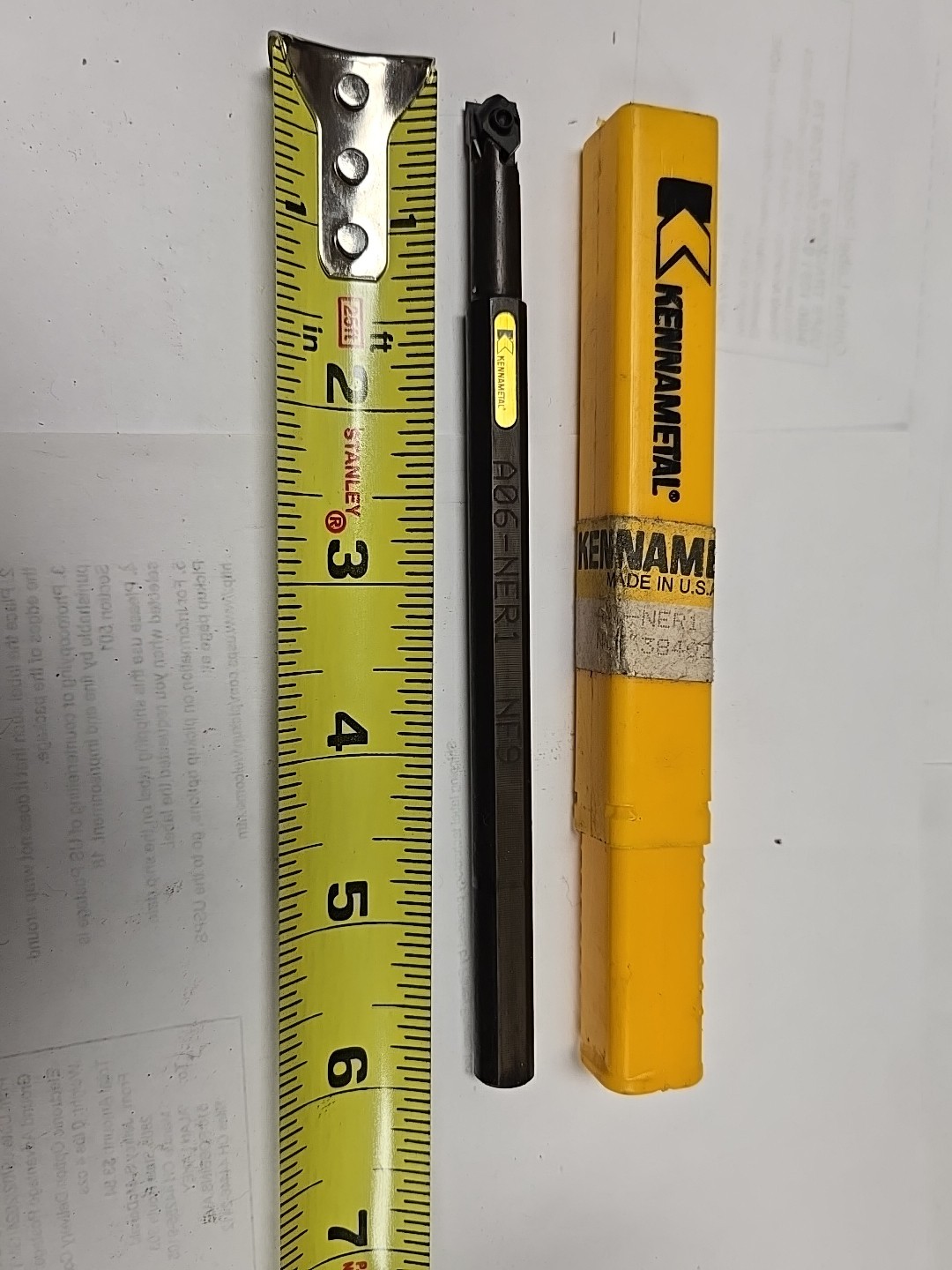 KENNAMETAL 3/8 DIA A06-NER1 COOLANT THRU INDEXABLE BORING BAR N.1L INSERTS .375