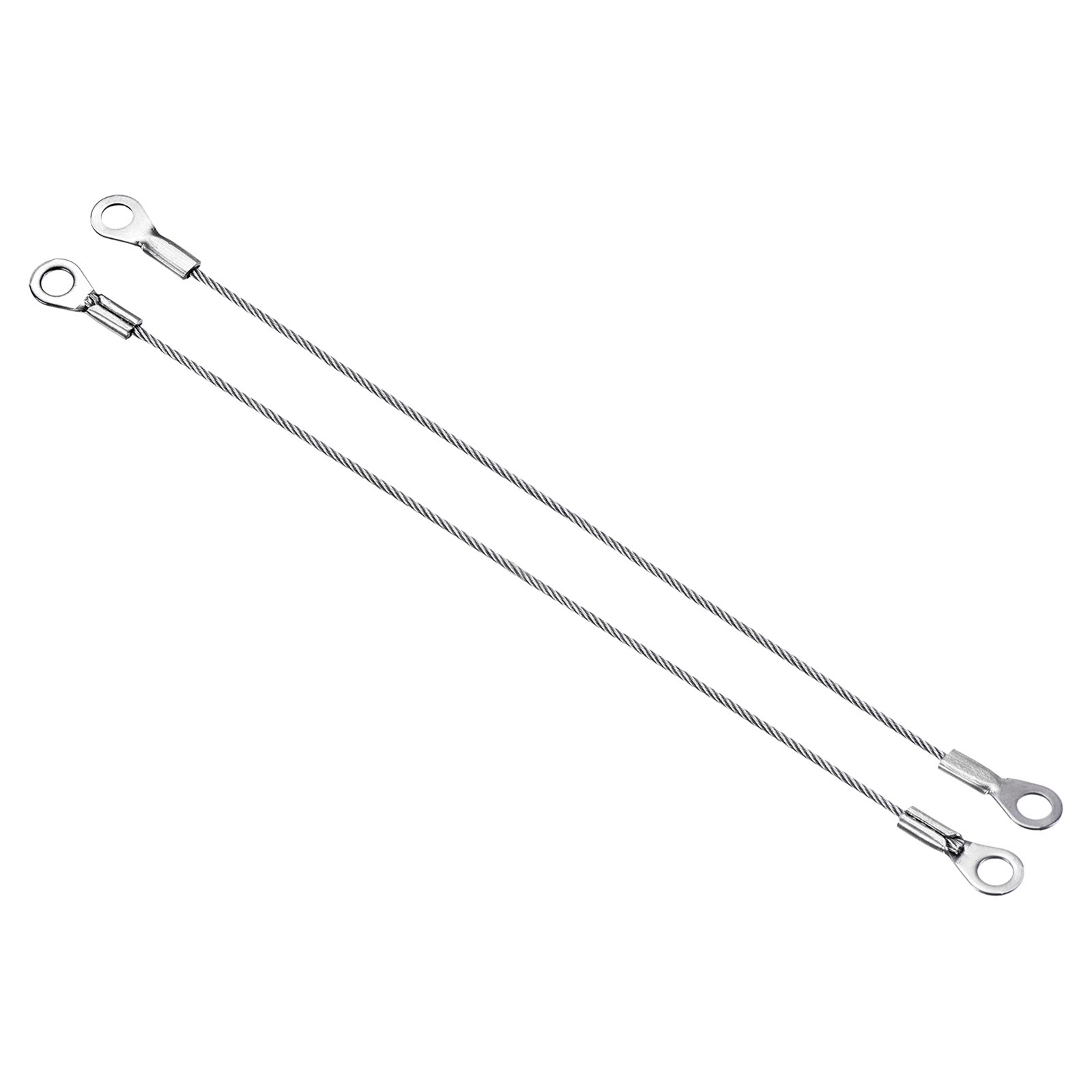 10 x Stainless Steel Lanyard Cable 1.5mmx20cm Eyelets Ended Security Wire Rope