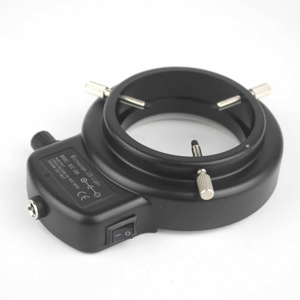 Adjustable 144 LED Bulbs Microscope Ring Light Illuminator Lamp US Plug #SH