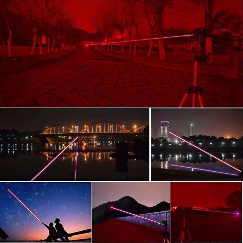 650nm Red Laser Pointer Pen Visible Beam Dot Light & 5 Caps