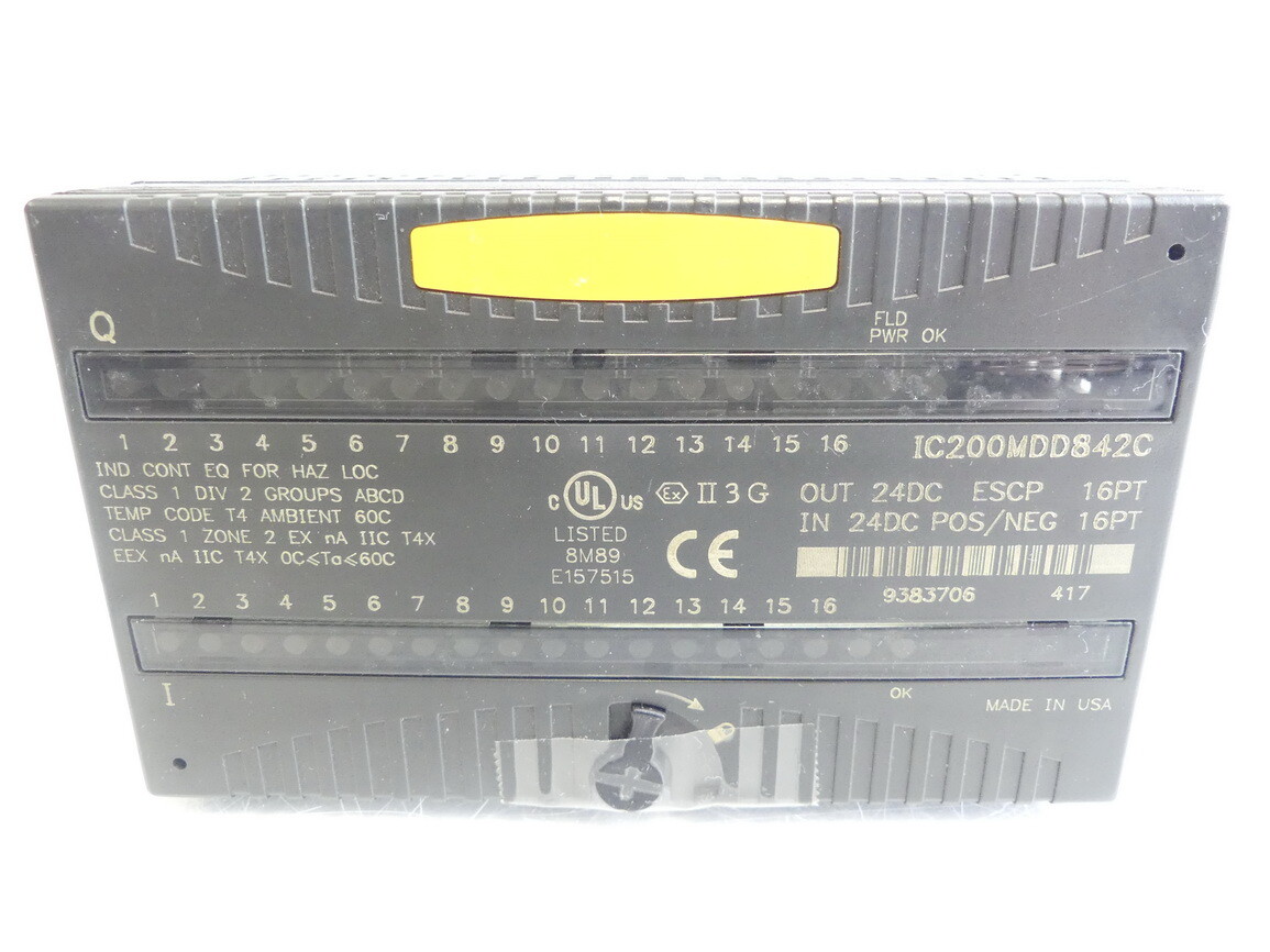 GE Fanuc IC200MDD842C Out 24DC ESCP 16PT In 24DC POS7NEG 16PT