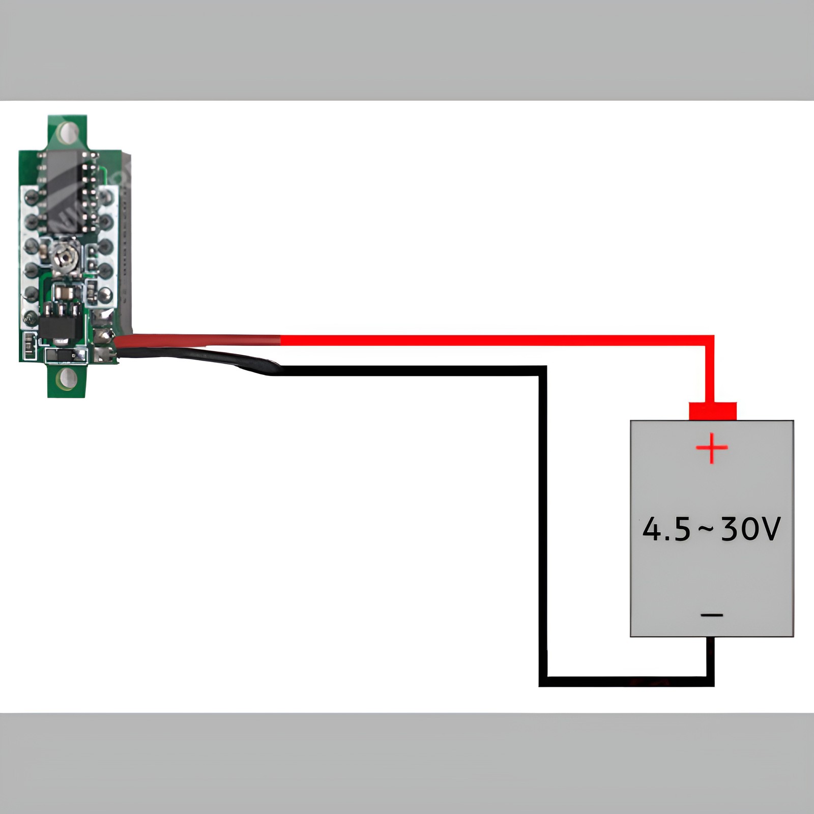 DC 2.4-30V 2-Wire Voltmeter 3-Digit LED Display Panel Volt Meter Voltage Tester