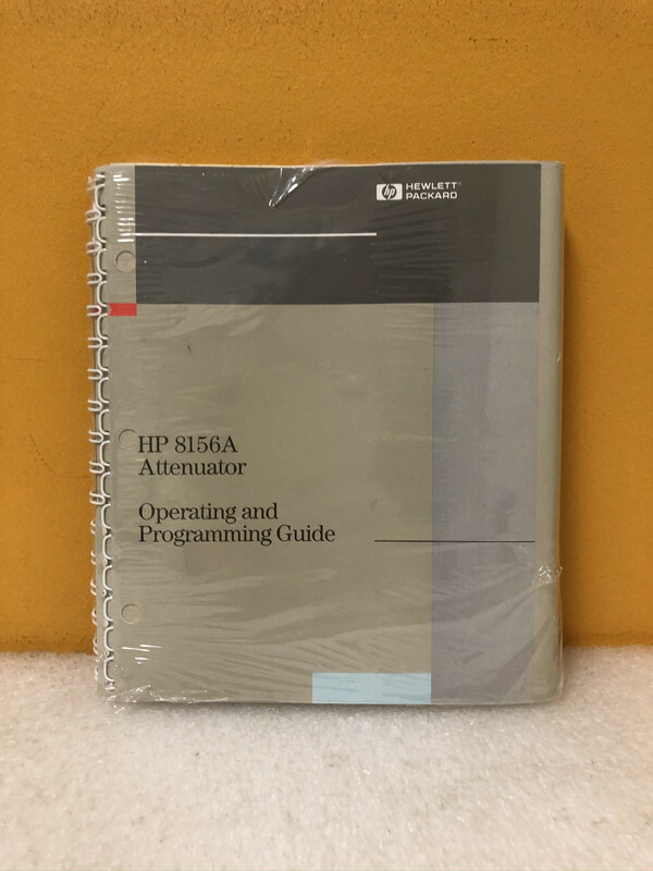 HP 08156-91011 8156A Attenuator Operating And Programming Guide