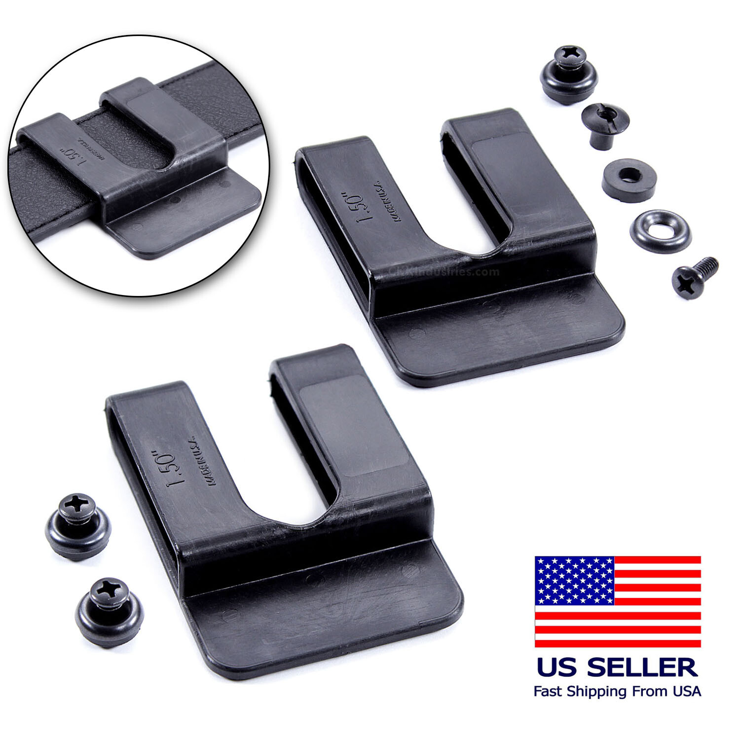 Holster Mounting Belt Loops – Split Loops – (Fits 1.50-1.75in Belts)