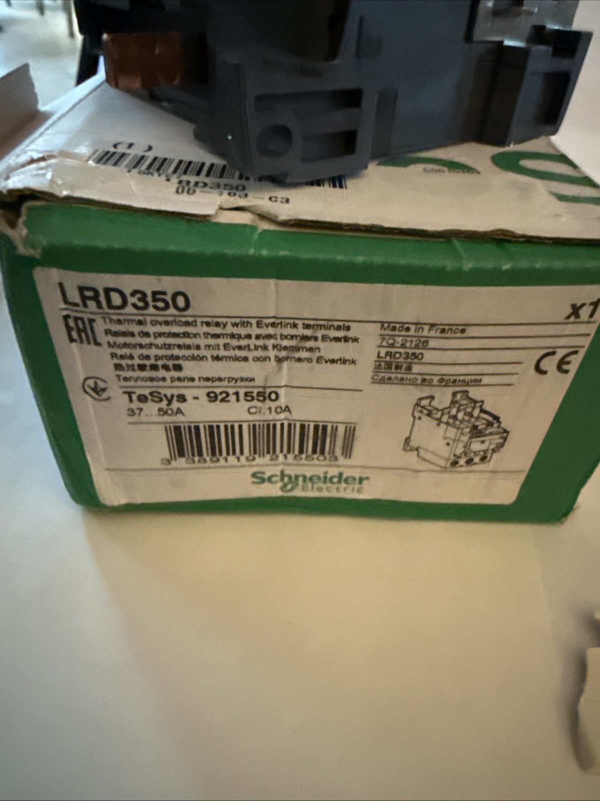 NEW OPEN PACKAGE Schneider Electric Contactor LRD350 **** See Photo