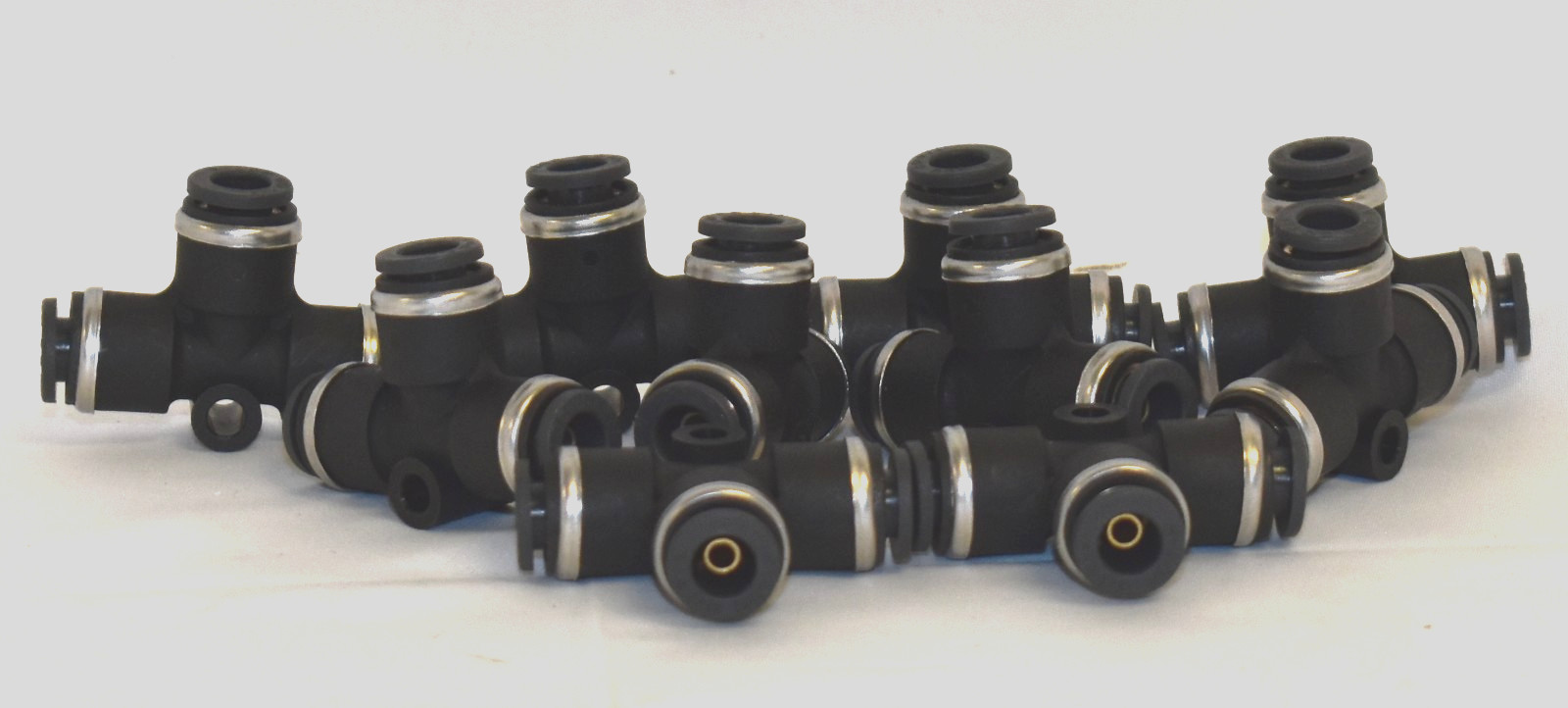 MHDB8002C DOT Push Lock Composite Union Tee Fitting, 1/4 In. Tube Size – (10)
