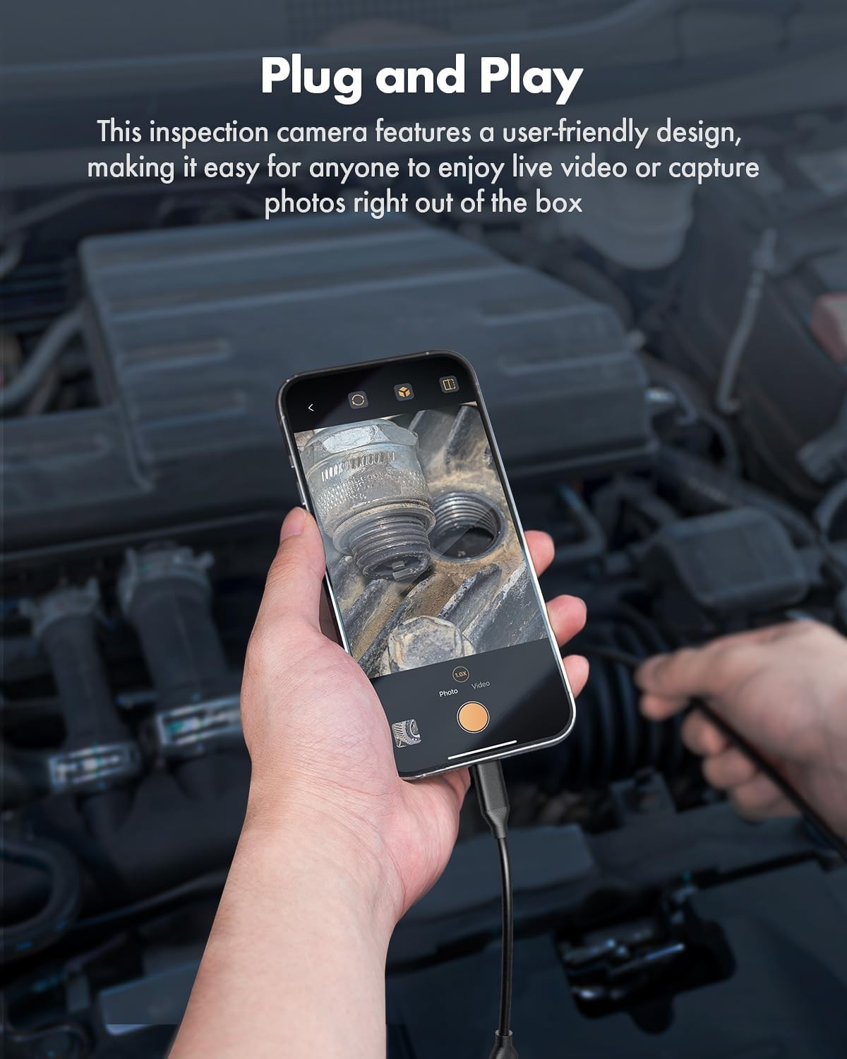 Anykit USB Endoscope Camera Borescope Fit for iPhone and Android 3M/5M/10M/15M
