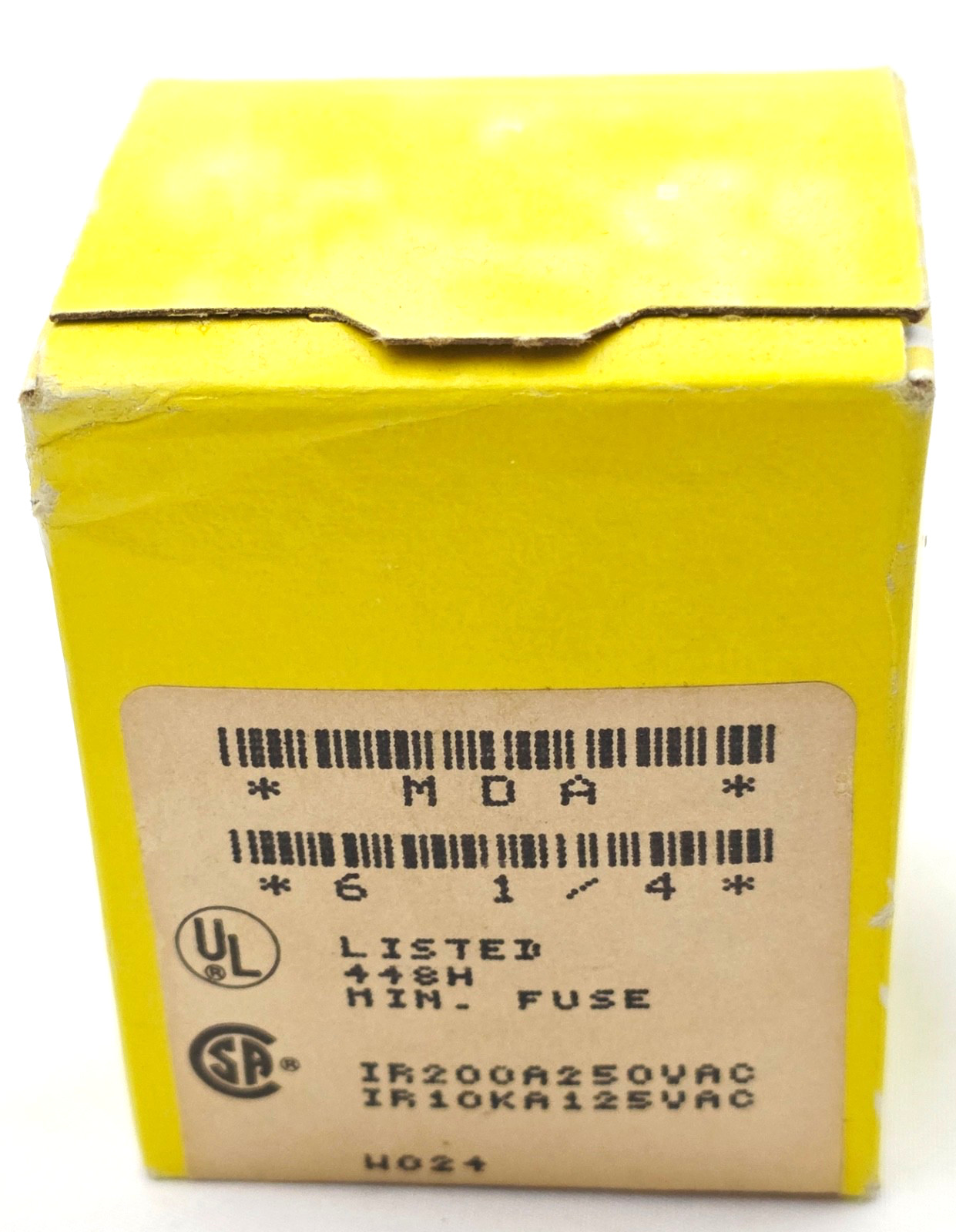 Box of 100 Bussmann MDA6-1/4 Fuses 6-1/4 Amp 250 Volt Slow Blow 1/4″ x 1-1/4″