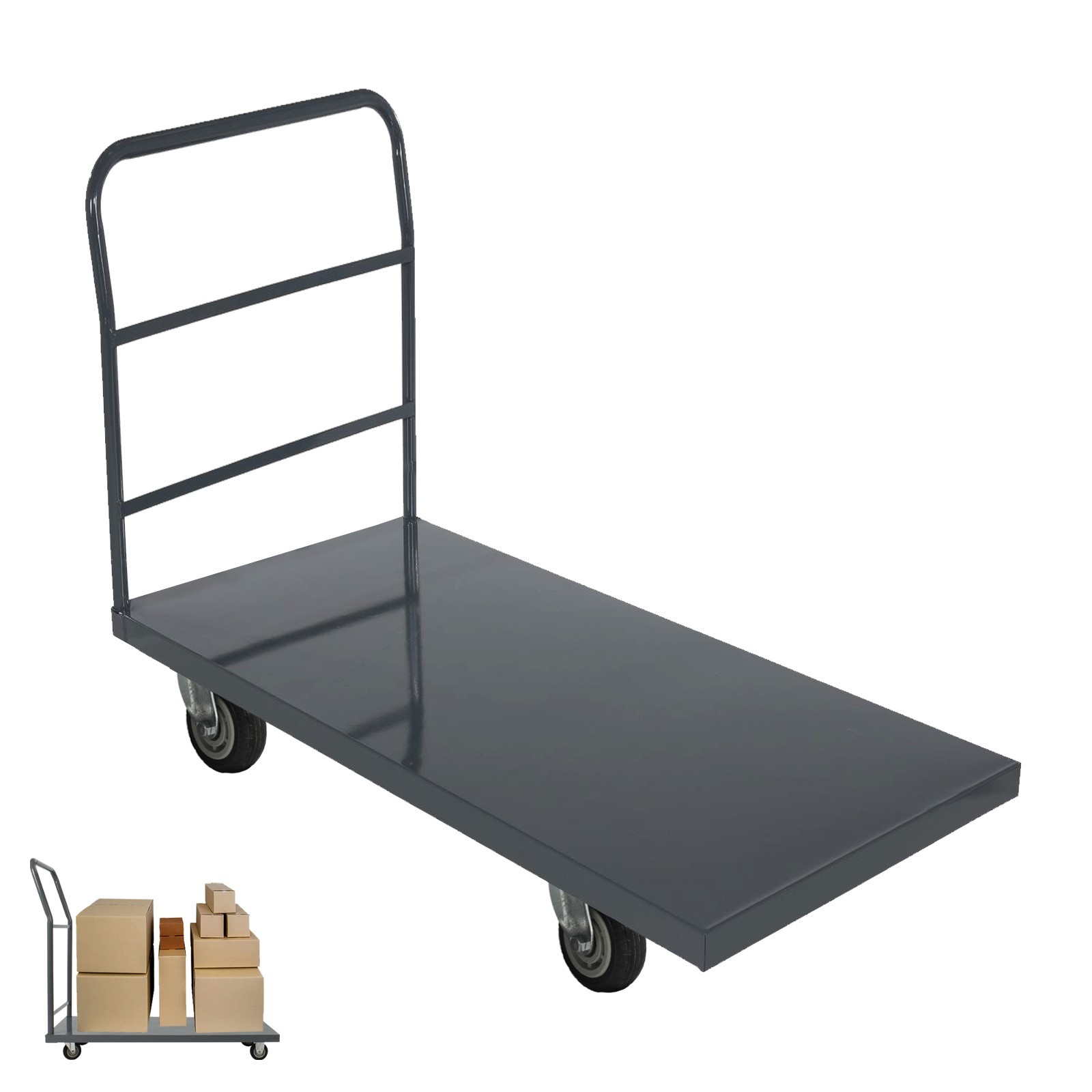 Platform Truck Moving Flatbed Cart, 2000 LBS Push Dolly Rolling Flatbed(4 Size)