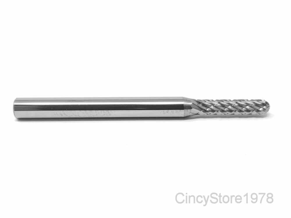SC41D Cylindrical End SOLID Carbide Burr Bur Cutting Tool Die Grinder Bit 3/32″