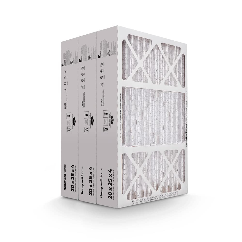 Honeywell Home 20X25X4 Merv 8 Ac Furnace Air Filter 3 Pack Cf100A1025-3Pkam
