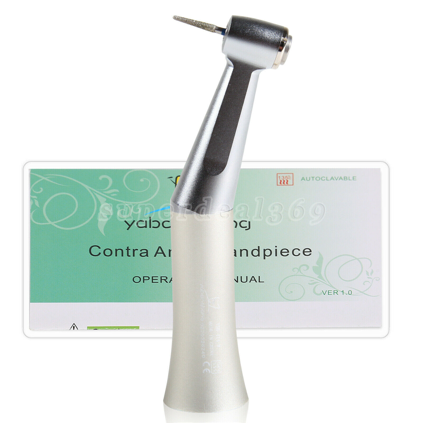 Dental Push Button Low Speed Contra Angle Handpiece FIt FG 1.6mm Burs NEW