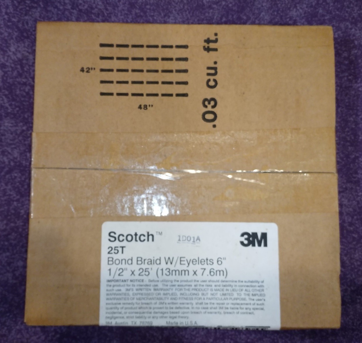 25FT 3M SCOTCH 25T Electrical Grounding Bond Braid w’ Eyelets 6″ 80-6100-9615-0