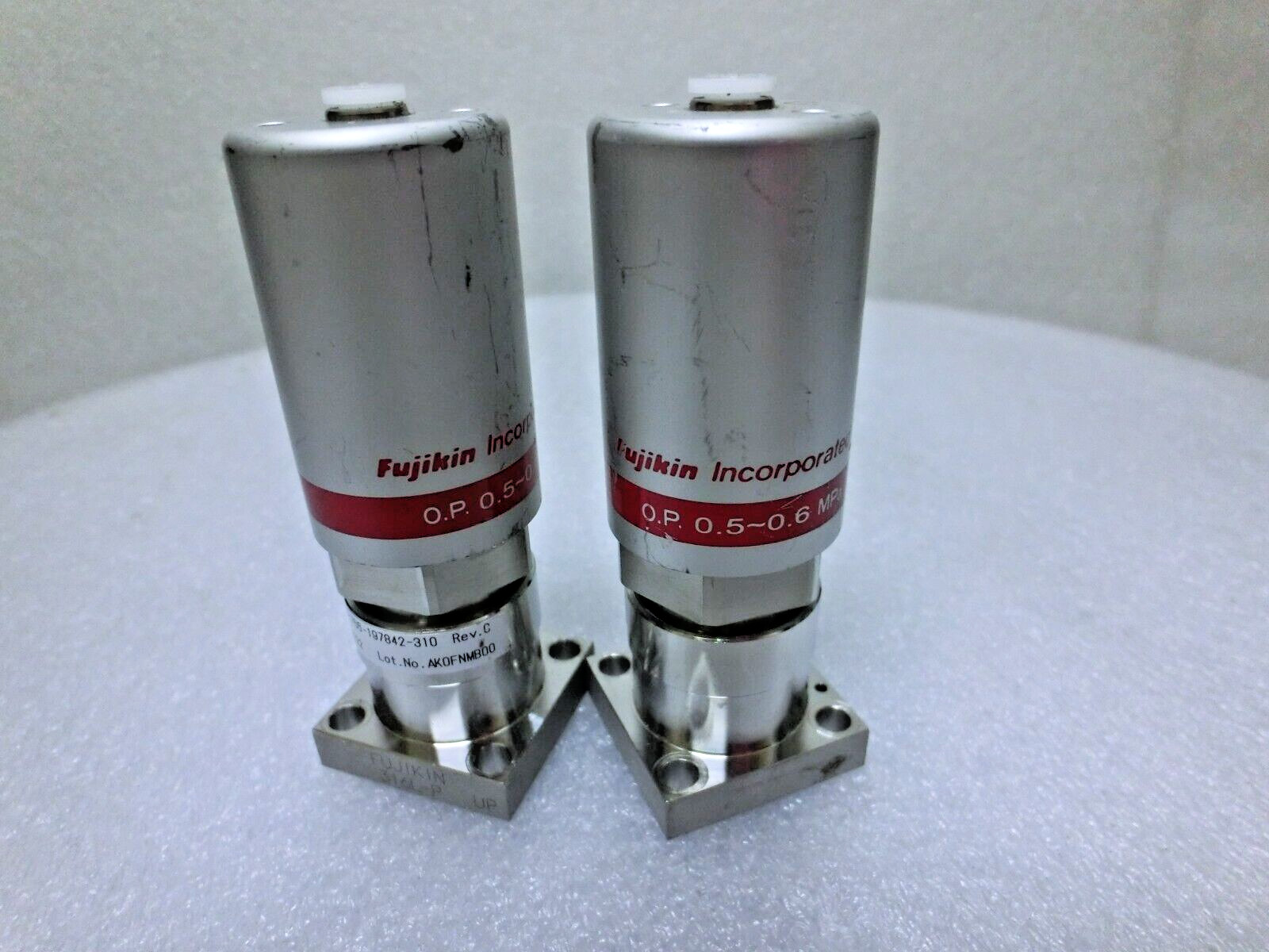 2pc Fujikin 708222 Diaphram Valve,LAM 766-197842-310 Rev C,O.P.0.5~0.6mPa_,96435
