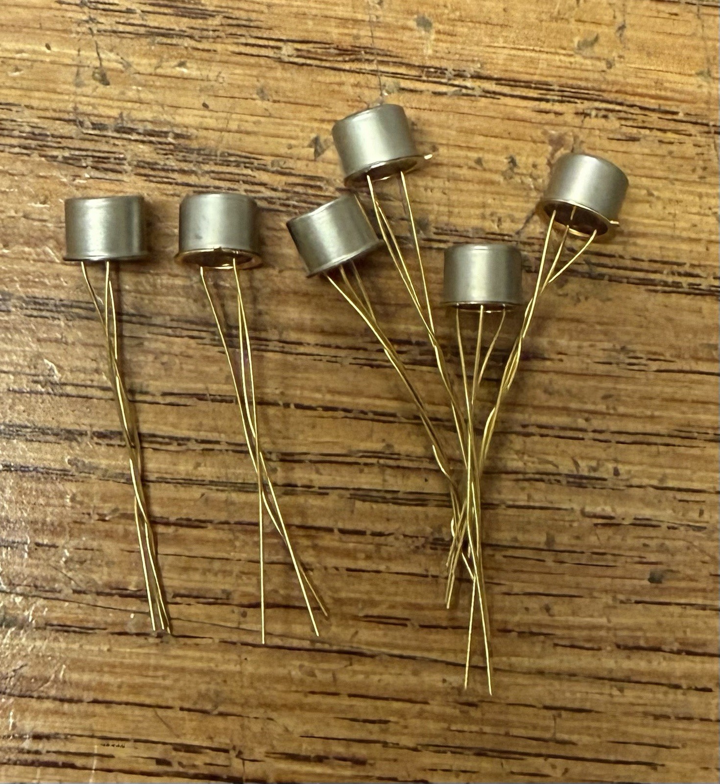(6) 2N228 ETCO Germanium NPN Transistors NOS Gold Leads
