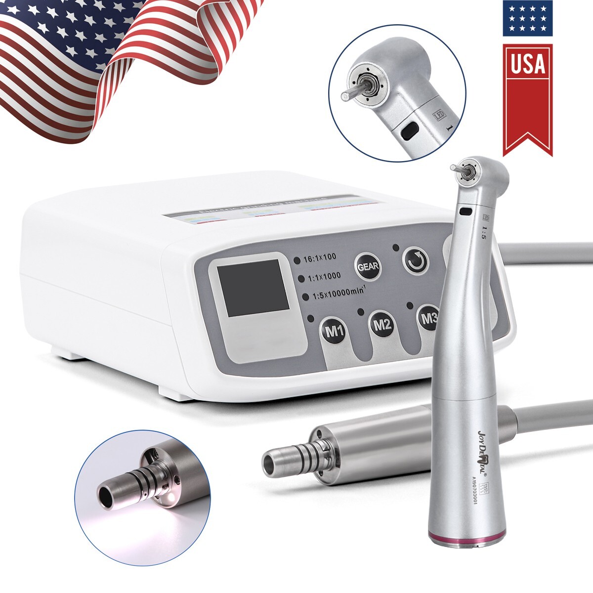 Dental Brushless Eletri Miro Motor +1:5 Fiber Opti Inreasing ontra Angle