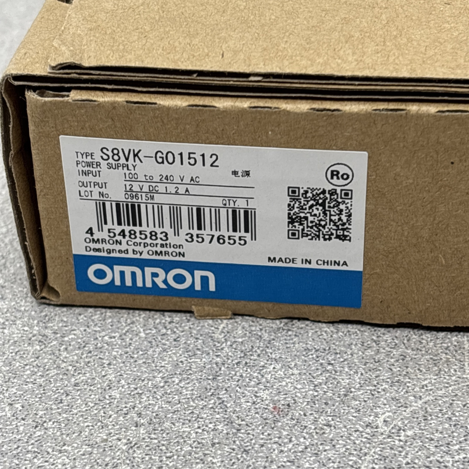 NEW OMRON S8VK-G01512 POWER SUPPLY 12 VDC OUTPUT