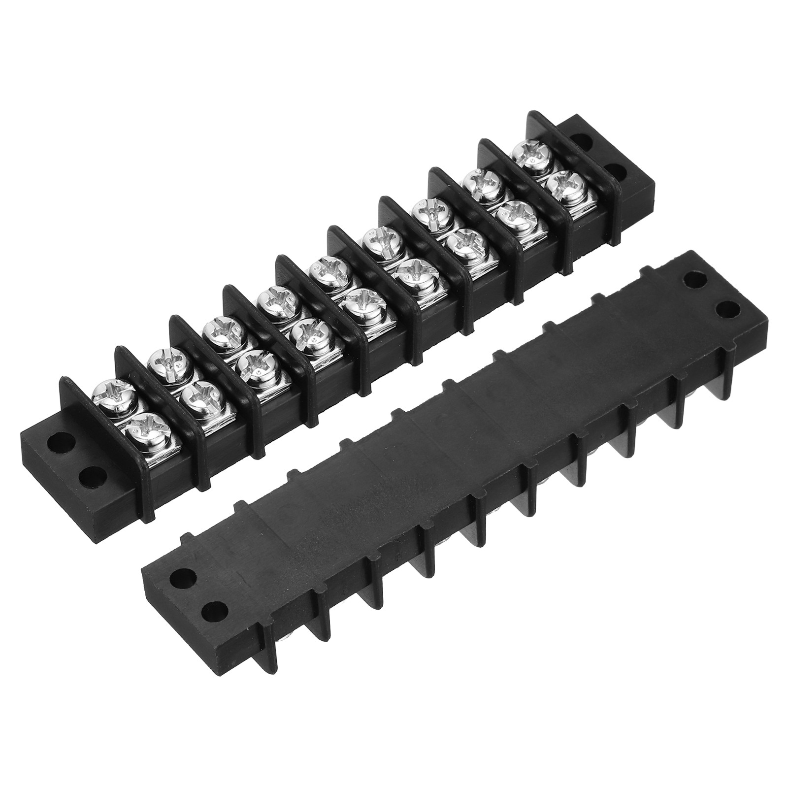 4 Pcs 9 Positions Terminal Block 300V 20A 9.5mm Pitch Dual Rows Strip