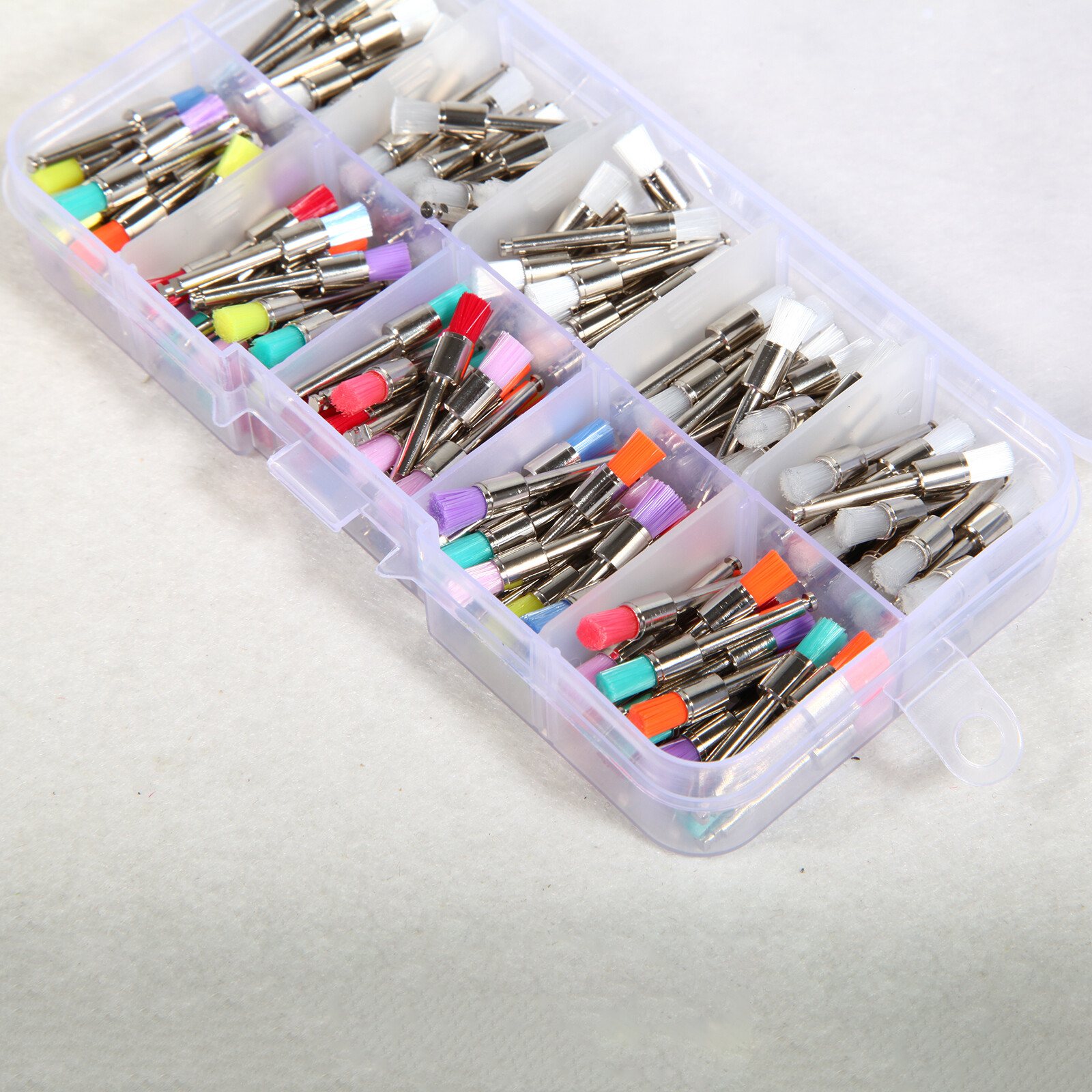 200 pcs Dental Teeth Prophy Brushes Polishing Tapered Latch Type Mixed 2.35mm po