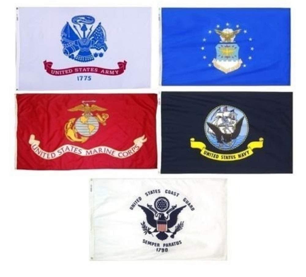 Wholesale Lot of 3×5 ft 5 Branches Military Set Flags 3’x5′ Banner Grommets