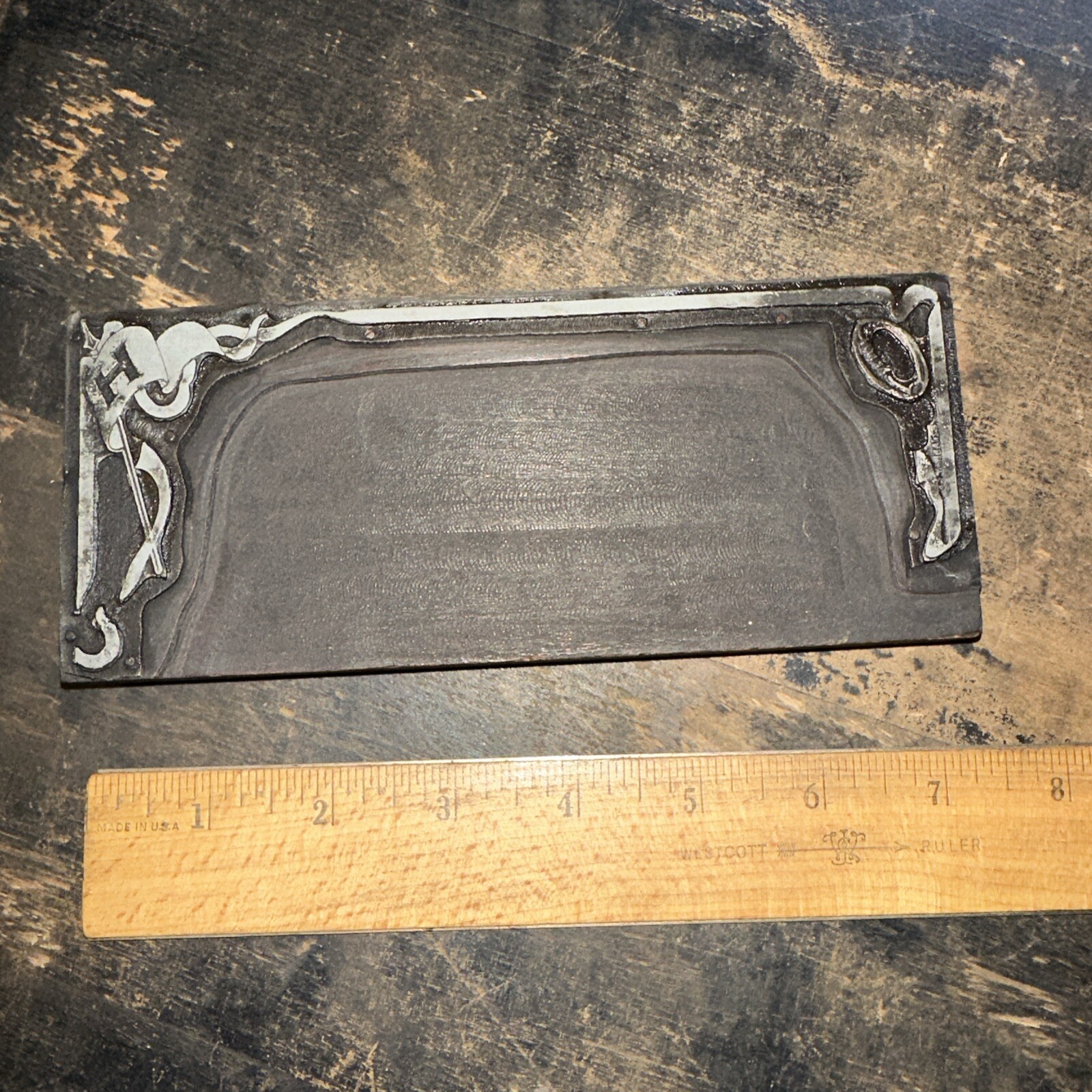 Print Block “ Decorative Background, Football, Letter H “
