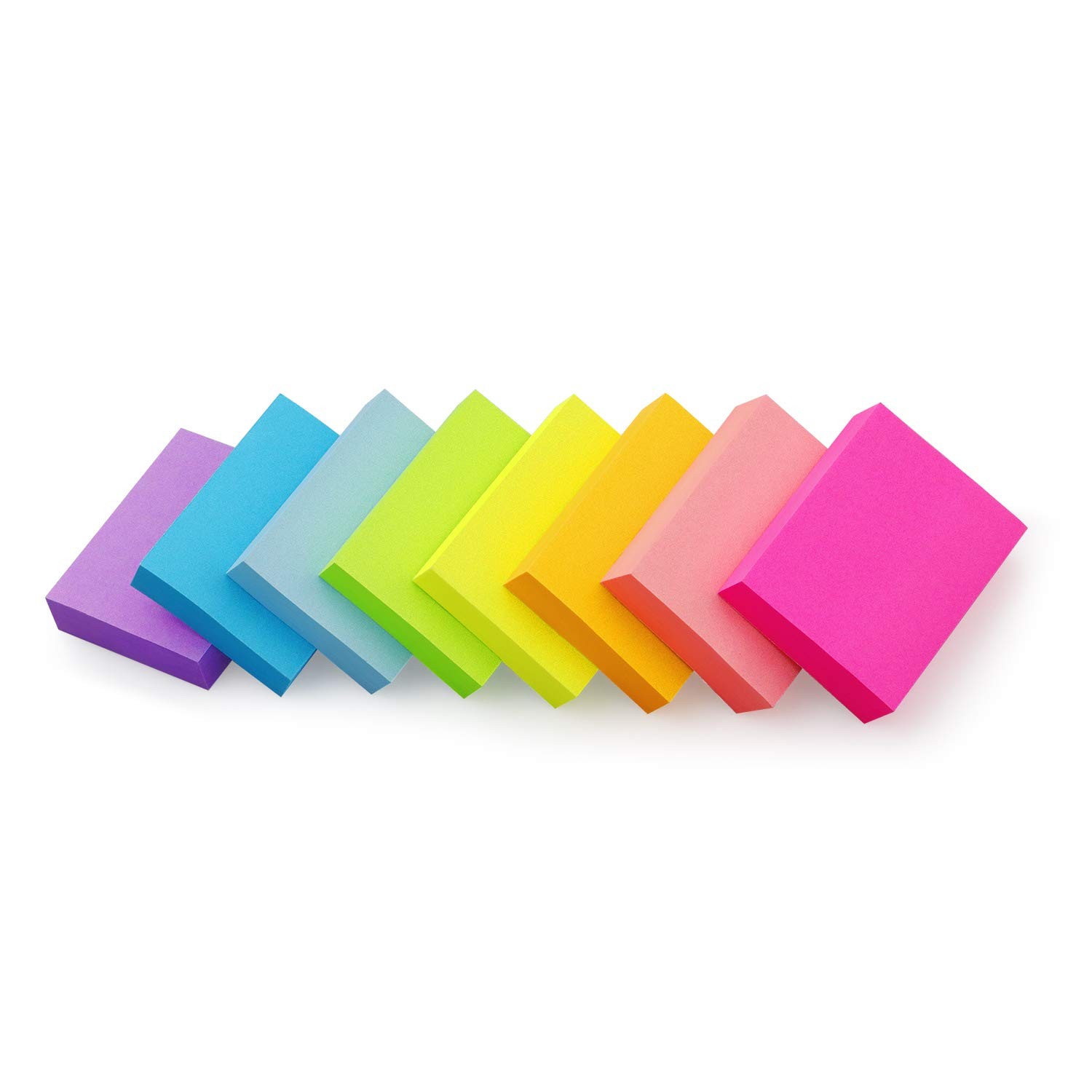Winner Aura Sticky Notes 1.5×2 inch Bright Colors 1.5 x 2 in, 8 Pads