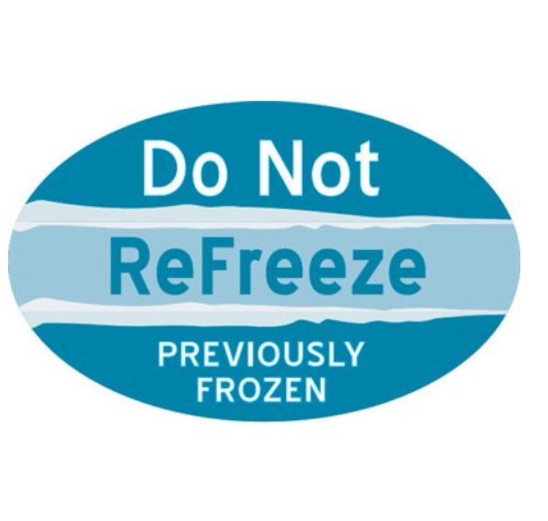 Do Not ReFreeze Labels 500 per Roll Food Store Stickers 1.25″ x 2″ desert decals