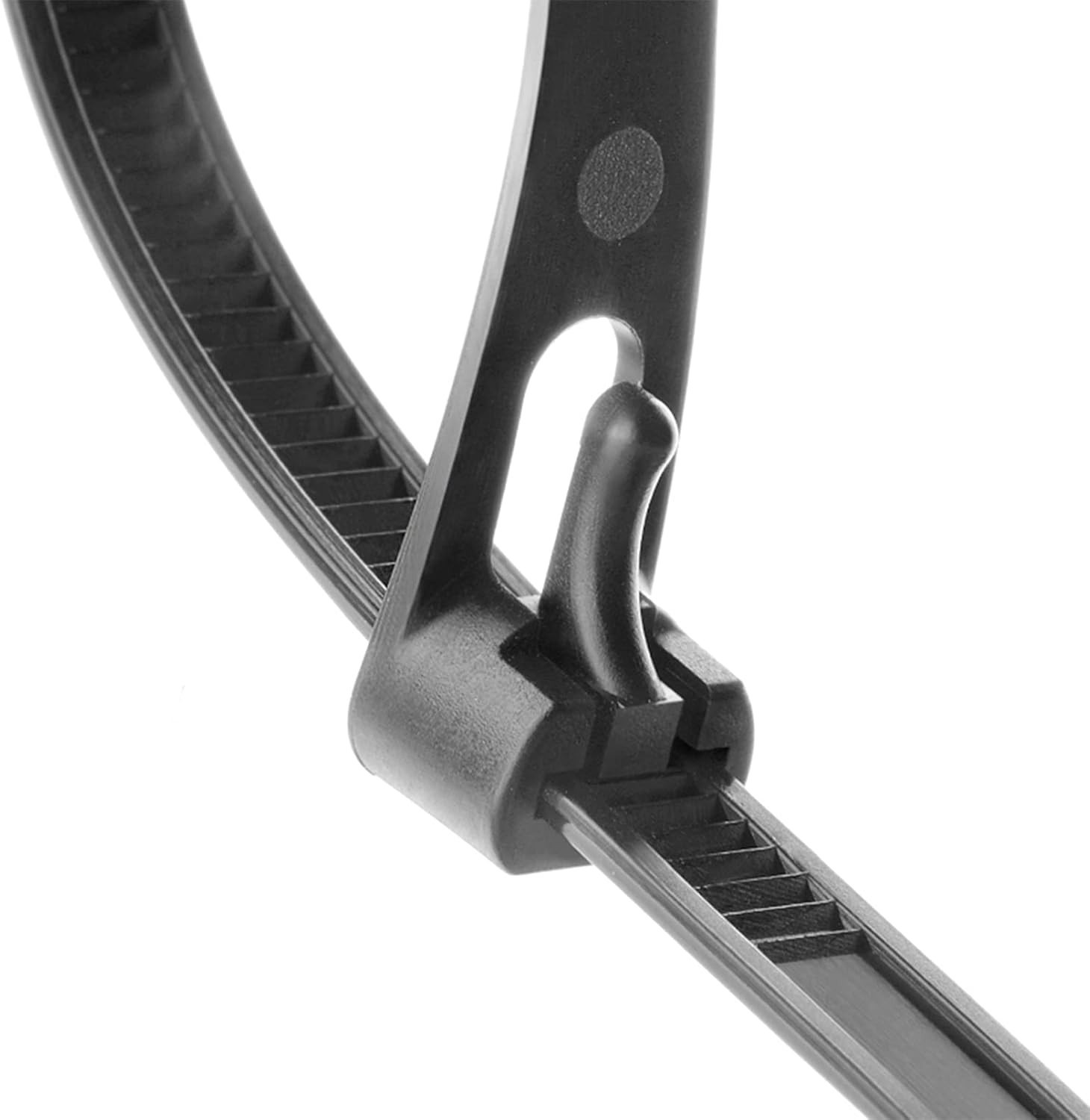 Releasable Reusable Zip Ties 12 Inch Heavy Duty Thick Black Cable Reusable 100