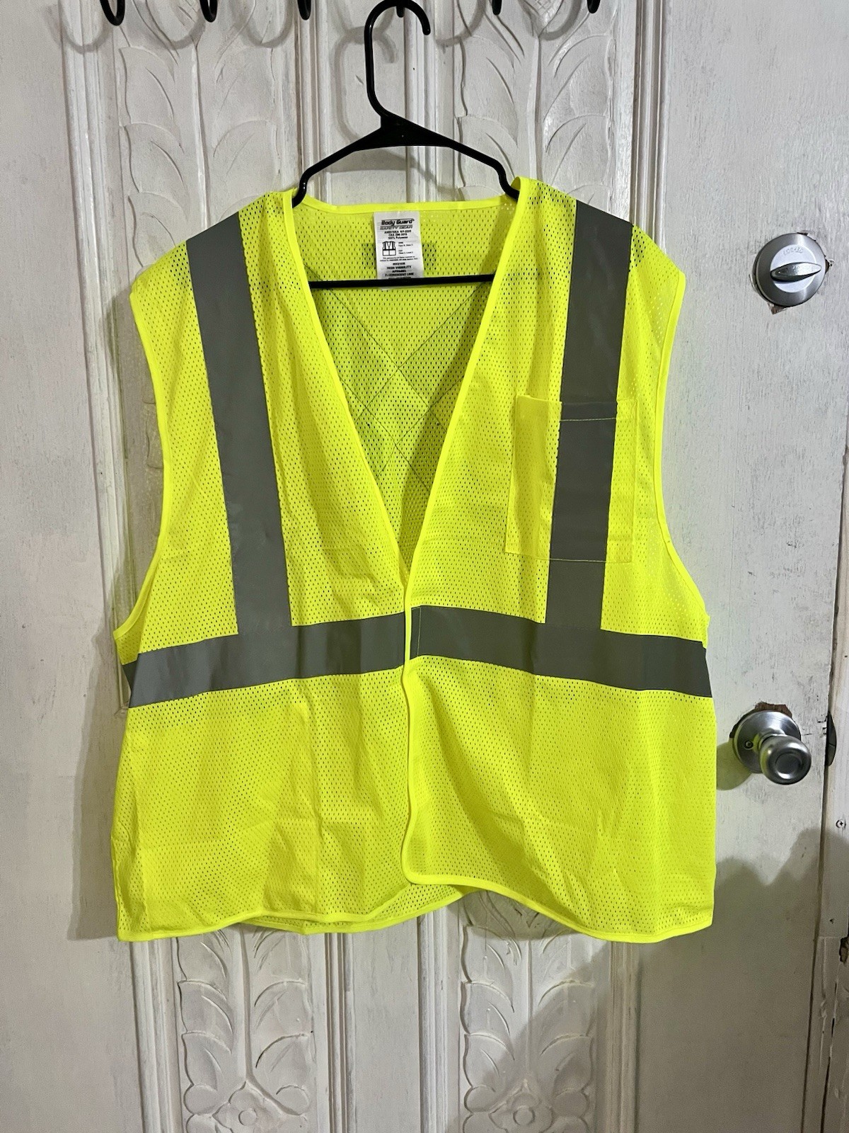 Body Guard Hi-Visibility Yellow/Gray Reflective Safety Vest Hi-Vis
