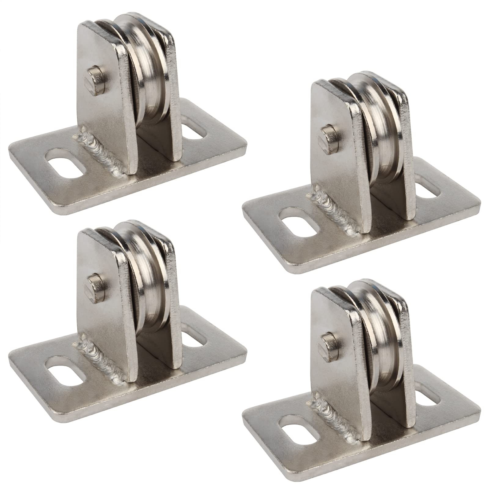 Pulley Block 1-3/8 inch 4 PCS Single Bearing Silent for 3/16 inch Cord