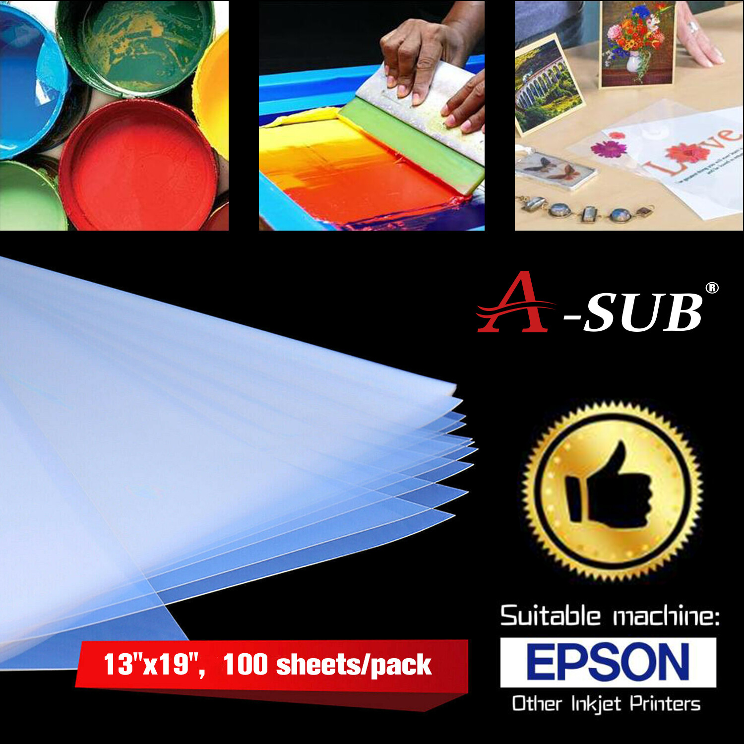 13X19 Waterproof Inkjet Film 100 Sheets Milky Transparency Screen Printing Silk