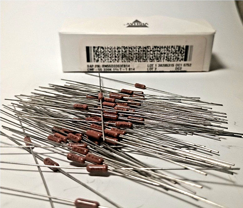 DALE VISHAY METAL FILM Precision Resistors, 1/8 W, 1%, Select Value, QTY 100