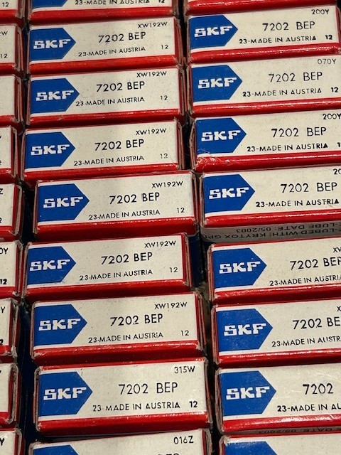 Lot of 10 7202 BEP SKF Angular Contact Bearing 15x35x11mm NOS –