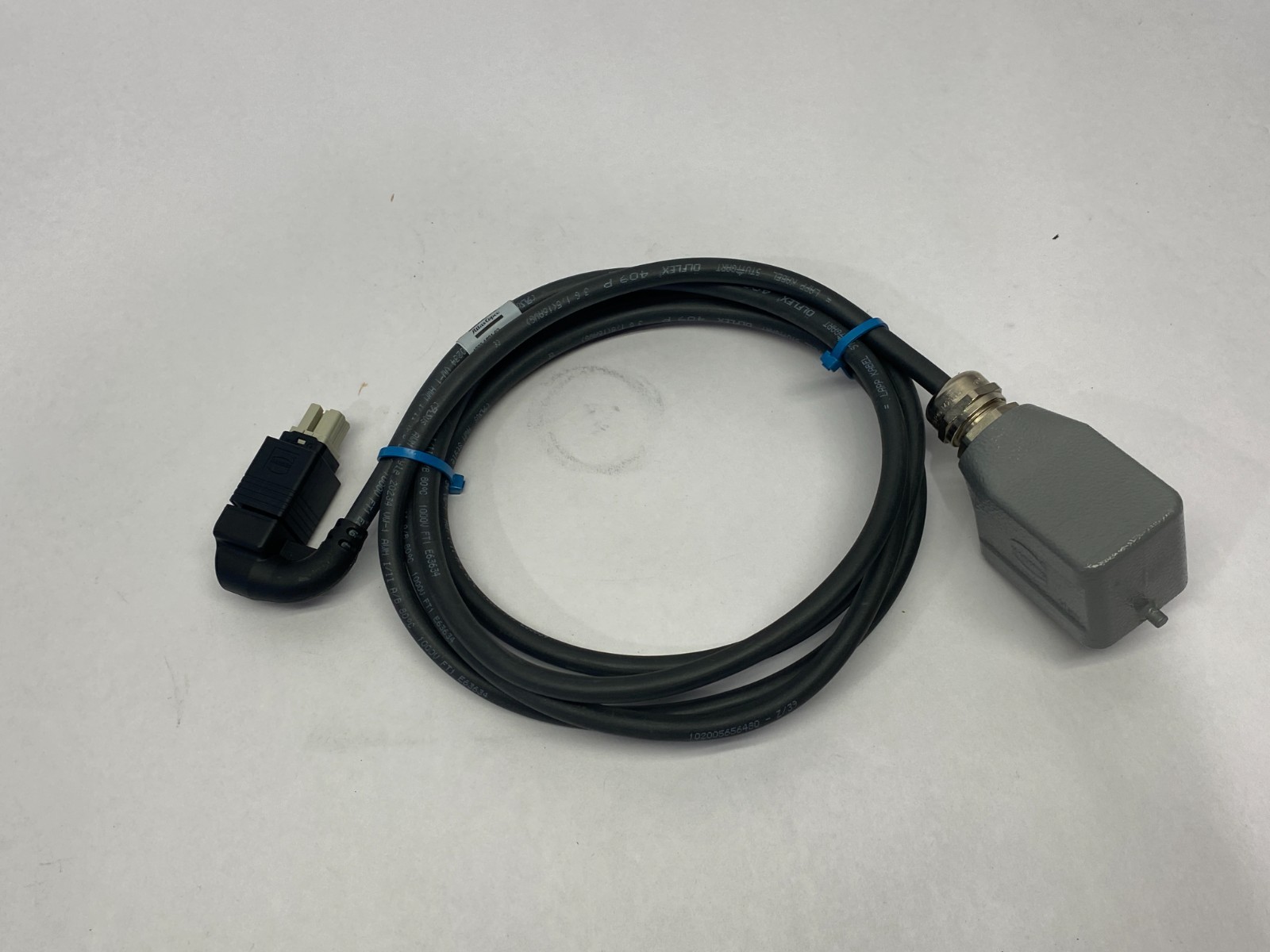 Atlas Copco 4222 1801 02 Double Ended Power Cordset w/ Harting 19300061540 Hood
