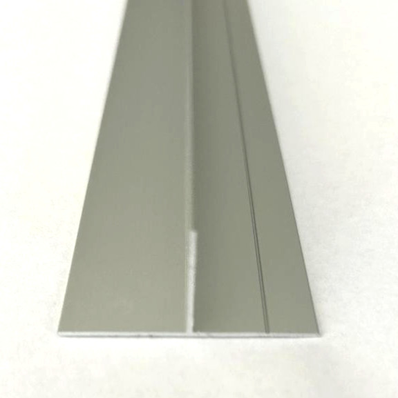 SAMPLE Clear Anodized Aluminum T Bar Trim 2″ Wide 1″ High .031″ Thick No Holes