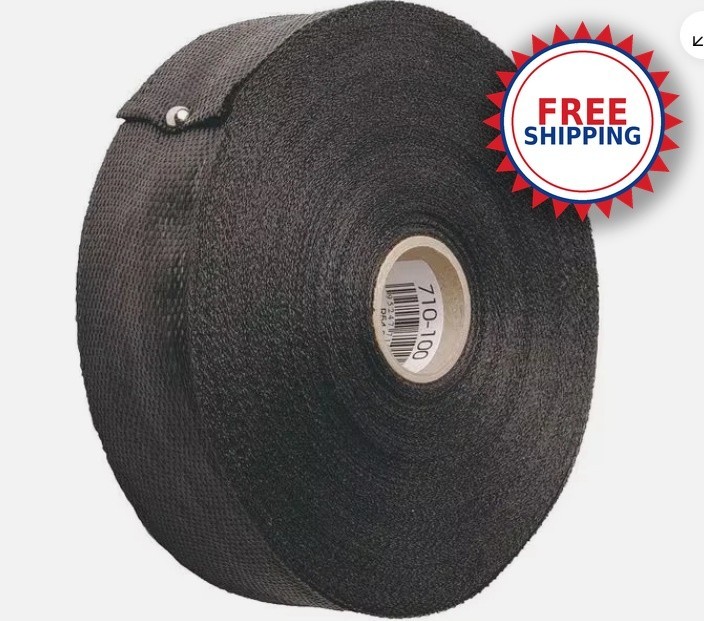 Nylon Duct Hanger Strap, Black 1.75in x 300ft – HVAC Ductwork Support FREE SHIP
