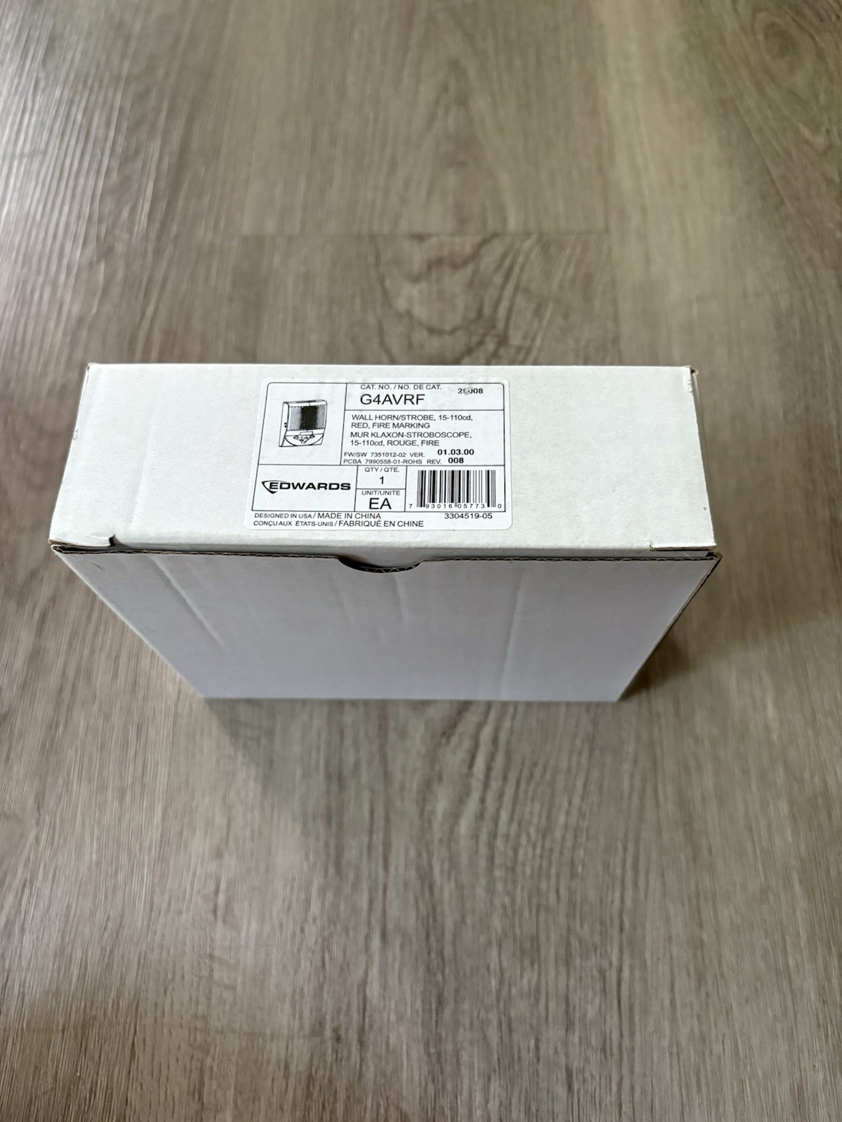 Edwards EST G4AVRF LED Horn-Strobe Fire Alarm